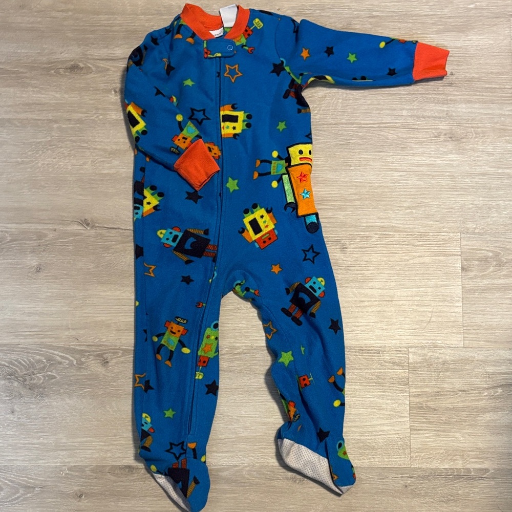 Colorful Robot Print Kids One Piece